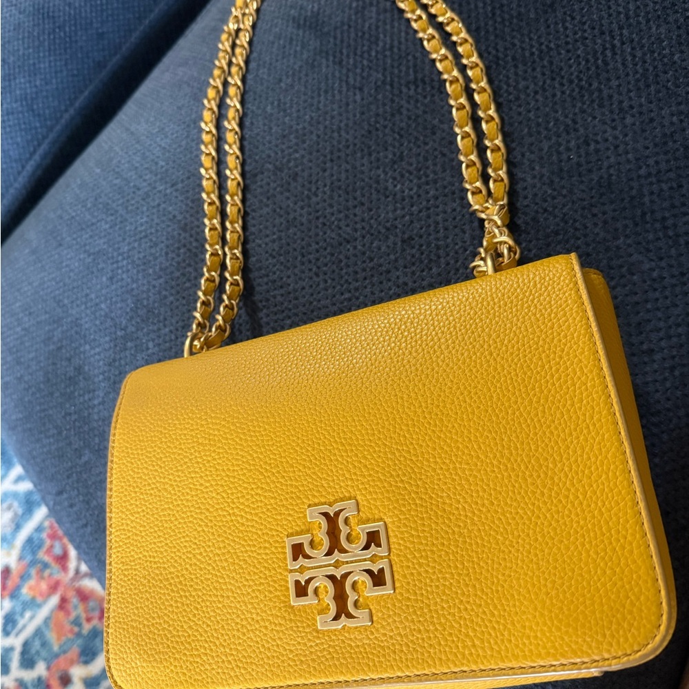 Tory Burch Yellow Leather - Britten chain Bag